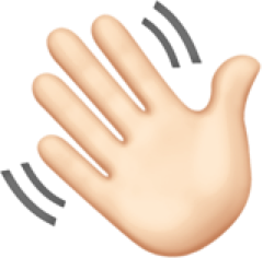 waving hand emoji